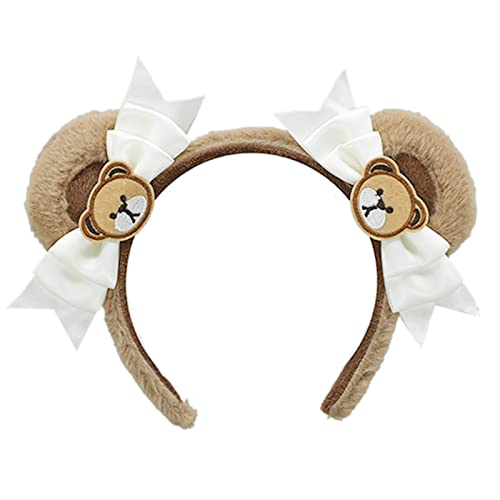 Zqxnt Frauen Mädchen Süßes Cartoon Bowknots Bären Ohr Geformtes Stirnband Mit Perlen Haar Reifen Make Up Weihnachtsfeier Kopfbedeckung Kopfstücke Zqxnt Frauen Mädchen Süßes Cartoon Bowknots Bären Ohr Geformtes Stirnband Mit Perlen Haar Reifen Make Up Weihnachtsfeier Kopfbedeckung Kopfstücke von Zqxnt