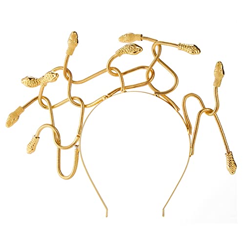 Zqxnt Golden Snakes Cosplay Kopfbedeckung Stirnband Gothic Party Kostüm Haarzubehör Haare Reifen Neunkopf Schlange Zqxnt Golden Snakes Cosplay Kopfbedeckung Stirnband Gothic Party Kostüm Haarzubehör Haare Reifen Neunkopf Schlange von Zqxnt