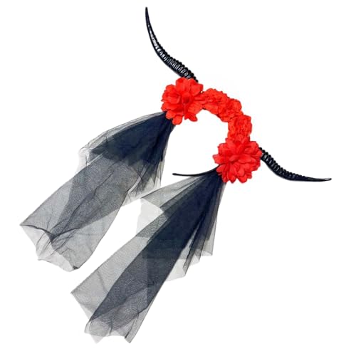Zqxnt Halloween Hairhoop Für Maskeraden Punk Antilope Horn Hairband Frauen Themen Party Dressing Haarhoop Kostümzubehör von Zqxnt