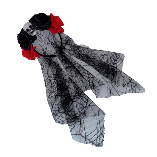Zqxnt Hexenschädel Teufel Rose Stirnband Dunkle Schleierblume Für Karnevalsparty Handgefertigte Gruselige Party Kostüm Teufel Zqxnt Hexenschädel Teufel Rose Stirnband Dunkle Schleierblume Für Karnevalsparty Handgefertigte Gruselige Party Kostüm Teufel von Zqxnt