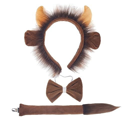 Zqxnt Plüsch Vieh Ohrhaarhoop Cartoon Horn Stirnband Cosplay Kostüm Halloween Party Schöne Kopfschmuck Kids Kids Lustige Kopfbedeckungen von Zqxnt