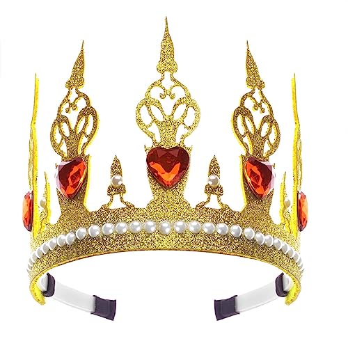 Zqxnt Vollständige Diamantkronen Für Kinder Mit Kristall Pailletten Kinder Elegante Kronmädchen Prinzessin Geburtstagskarnivals Party Requisiten von Zqxnt