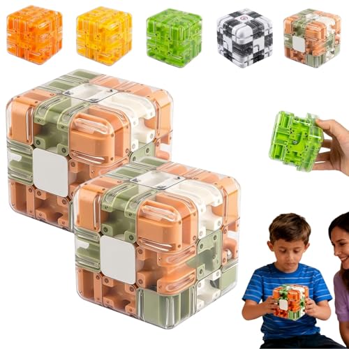 Large Labyrinth 3D Puzzles Maze Cube - Engaging Brain Teaser Toy, 3D Magic Cube Maze Ball Puzzle, Spatial Awareness Brain Training Toy, Educational Focus Game Gift for Adults Teens (A+A) von ZrdlqlLcjxy