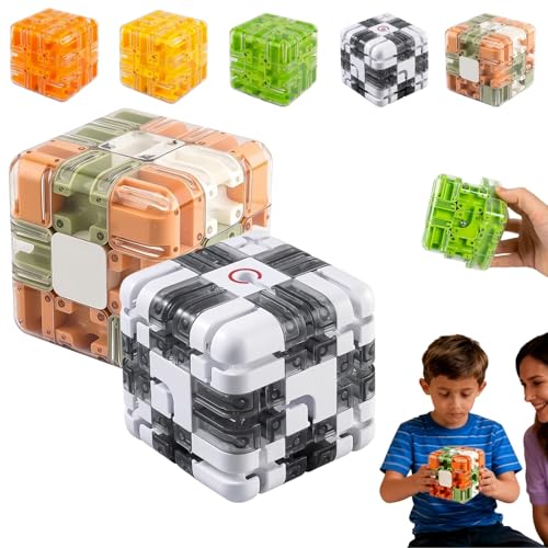 Large Labyrinth 3D Puzzles Maze Cube - Engaging Brain Teaser Toy, 3D Magic Cube Maze Ball Puzzle, Spatial Awareness Brain Training Toy, Educational Focus Game Gift for Adults Teens (A+B) von ZrdlqlLcjxy