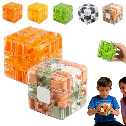 Large Labyrinth 3D Puzzles Maze Cube - Engaging Brain Teaser Toy, 3D Magic Cube Maze Ball Puzzle, Spatial Awareness Brain Training Toy, Educational Focus Game Gift for Adults Teens (A+C) von ZrdlqlLcjxy