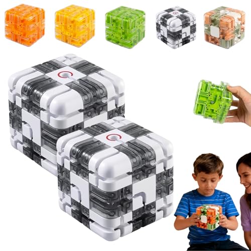 Large Labyrinth 3D Puzzles Maze Cube - Engaging Brain Teaser Toy, 3D Magic Cube Maze Ball Puzzle, Spatial Awareness Brain Training Toy, Educational Focus Game Gift for Adults Teens (B+B) von ZrdlqlLcjxy