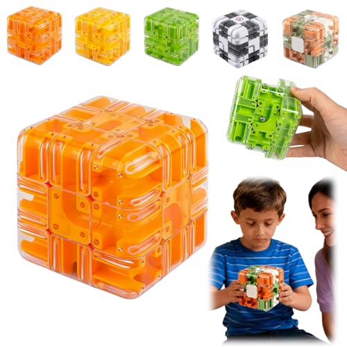 Large Labyrinth 3D Puzzles Maze Cube - Engaging Brain Teaser Toy, 3D Magic Cube Maze Ball Puzzle, Spatial Awareness Brain Training Toy, Educational Focus Game Gift for Adults Teens (C) von ZrdlqlLcjxy