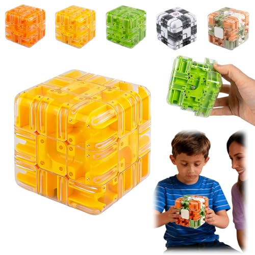 Large Labyrinth 3D Puzzles Maze Cube - Engaging Brain Teaser Toy, 3D Magic Cube Maze Ball Puzzle, Spatial Awareness Brain Training Toy, Educational Focus Game Gift for Adults Teens (D) von ZrdlqlLcjxy