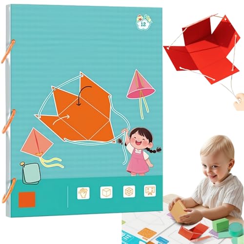 Pull String 3D Geometry Learning Book, Interactive Pull-String Geometry Learning Kit, Geometry Book with Pop-Up Models, with 9/12/15 Solids Geometric Models (12-Model) von ZrdlqlLcjxy