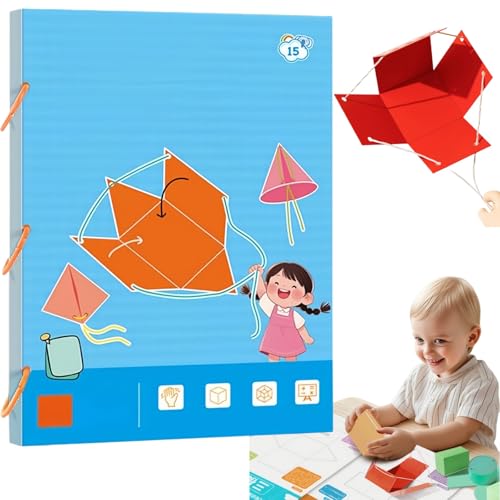 Pull String 3D Geometry Learning Book, Interactive Pull-String Geometry Learning Kit, Geometry Book with Pop-Up Models, with 9/12/15 Solids Geometric Models (15-Model) von ZrdlqlLcjxy