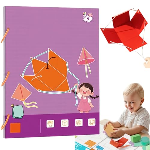 Pull String 3D Geometry Learning Book, Interactive Pull-String Geometry Learning Kit, Geometry Book with Pop-Up Models, with 9/12/15 Solids Geometric Models (9-Model) von ZrdlqlLcjxy