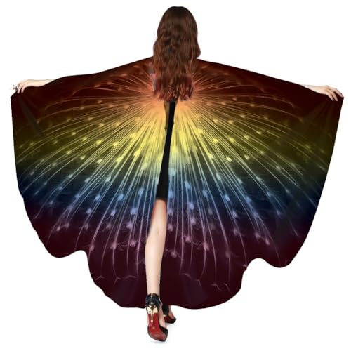 Ztexkee Damen-Schal mit Schmetterlingsflügeln für Halloween, Nymphe, Pixie, Weihnachten, Halloween, Party-Kostüm von Ztexkee