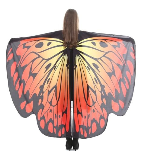 Ztexkee Schal mit Schmetterlingsflügeln und Feen, bunt, für Halloween, Tanzparty, Kostüm von Ztexkee