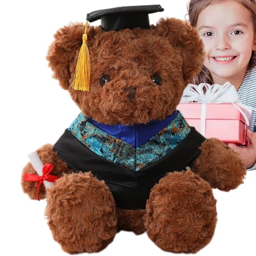 Zuasdvnk Abschlussbär, Abschlussbär Plüsch,Cartoon umarmen Puppensofa | Graduation Bear Plüschpuppe mit Kleidung und Naptime Stofftier für eine Freundin Home School Party von Zuasdvnk