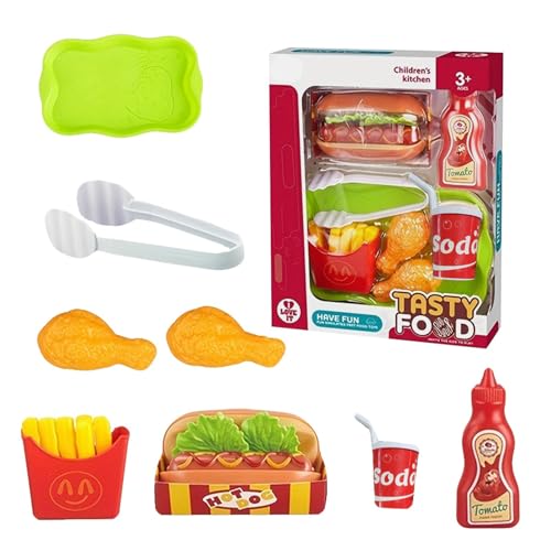 Zuasdvnk Fast-Food-Rollenspiel, Fast-Food-Spielset für Kinder | Kochgeschirr-Lebensmittel-Spielset Fast-Food-Küchenspielzeug,Küchen-Rollenspielset, lustiges Küchenzubehör für Kinder für Ostern, Zuasdvnk Fast-Food-Rollenspiel, Fast-Food-Spielset für Kinder | Kochgeschirr-Lebensmittel-Spielset Fast-Food-Küchenspielzeug,Küchen-Rollenspielset, lustiges Küchenzubehör für Kinder für Ostern, von Zuasdvnk