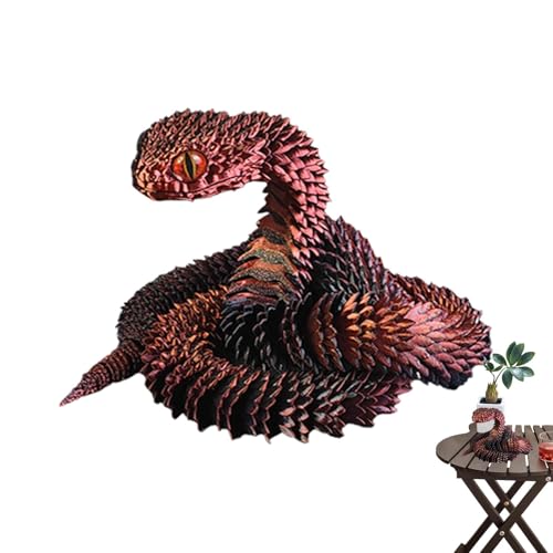 Zuasdvnk Gelenkschlangenmodell, gedruckte Gelenkschlange - -gedrucktes bewegliches Flexibles Schlangenspielzeug - Flexible Gelenke Schlange sensorisches Spielzeug Desktop-Ornament für Zuasdvnk Gelenkschlangenmodell, gedruckte Gelenkschlange - -gedrucktes bewegliches Flexibles Schlangenspielzeug - Flexible Gelenke Schlange sensorisches Spielzeug Desktop-Ornament für von Zuasdvnk