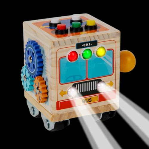 Zuasdvnk Holzaktivität Würfel, geschäftiger Aktivität Würfel | LED -Bus -Sensory Board,Tragbare frühe Entwicklungslernspielzeuge, Aktivitäten zum Bildungslern Zuasdvnk Holzaktivität Würfel, geschäftiger Aktivität Würfel | LED -Bus -Sensory Board,Tragbare frühe Entwicklungslernspielzeuge, Aktivitäten zum Bildungslern von Zuasdvnk