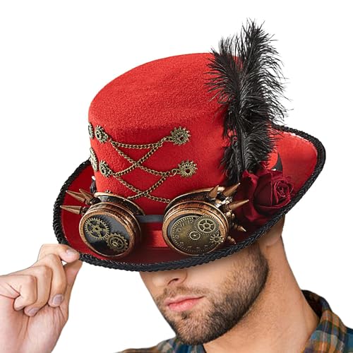 Zuasdvnk Steampunk-Hut – Karneval Gothic Steampunk Hüte | Verkleidungszubehör für Filmrequisiten, Verkleidungspartys, Festivals, Kostümpartys und Cosplay-Partys von Zuasdvnk