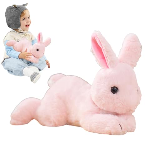 Zuasdvnk Stofftiere für Mädchen, Hasen ausgestopftes Tier - Entzückende Hasenplüschpuppe - Kindergartendekor schläen beruhigende Spielzeug, Huggable Kinder Spielzeugzimmerdekoration für Sofa Bett von Zuasdvnk