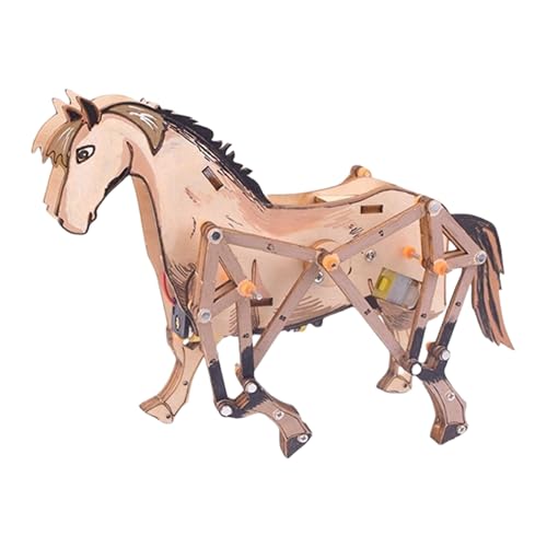 Zuasdvnk Tierbausteine, Tiergebäude Sets | Desktop Ornament Building Kit | Holzpferdeform Ziegel versammeln Spielzeug, Desktop -Ornament für Mädchen von Zuasdvnk
