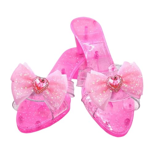 Prinzessin Schuhe, Niedliche High Heels, Prinzessin Dress-up Für Mädchen Im Alter Von 3 Bis 6 Jahren, Für Fotoshootings, Geburtstagsfeiern, Bühnenkostüm-Enthusiasten, Tanzen (6 × 18.5 × 4.5 Cm) von Zubehors
