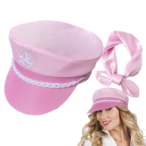 Zubehors Boots-Skipper-Mütze, Yacht-Mütze Damen | Rosa Matrosenmütze für Mädchen - Matrosen-Kapitän-Hut für Halloween-Kostüm, Matrosen-Kapitän- -Kostüm Zubehors Boots-Skipper-Mütze, Yacht-Mütze Damen | Rosa Matrosenmütze für Mädchen - Matrosen-Kapitän-Hut für Halloween-Kostüm, Matrosen-Kapitän- -Kostüm von Zubehors