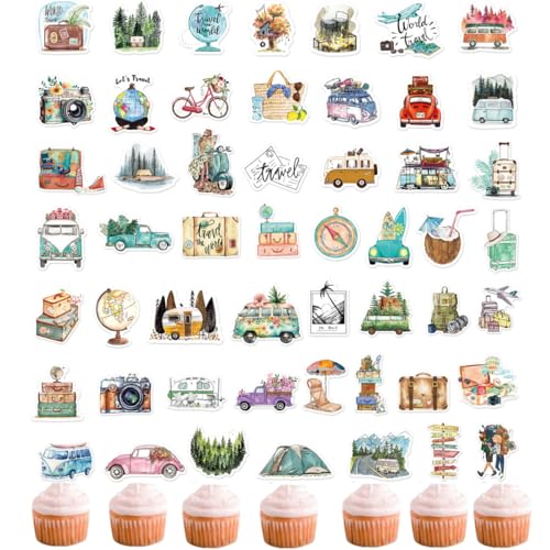 (2 in 1)50 Stück Cupcake-Topper, Krankenpflege-Abschluss-Cupcake, medizinischer Rn-Doktor, Krankenschwester-Motto-Partyzubehör (Travel) von Zuisytm