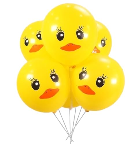 24 Stück 12 Zoll Entenballons, Latexballons, gelbe Ballons für Geburtstag, Babyparty, Enten-Mottoparty, Kindergarten-Dekoration (Ente) von Zuisytm