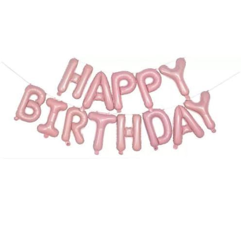 40,6 cm rosa "Happy Birthday"-Ballonbanner für Geburtstagsparty (Rosa) von Zuisytm