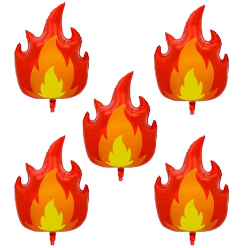 5 Stück Flamme Ballons, 75cmx57cm Folienballons für Feuerbekämpfung Thema Party Dekoration 5 Stück Flamme Ballons, 75cmx57cm Folienballons für Feuerbekämpfung Thema Party Dekoration von Zuisytm