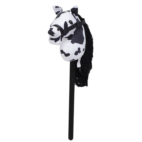 Zunate Lebensechtes Plüschpferd, Realistische Wiehergeräusche, 70 cm Langer Stock, Weicher Plüsch mit Griff, (White) von Zunate