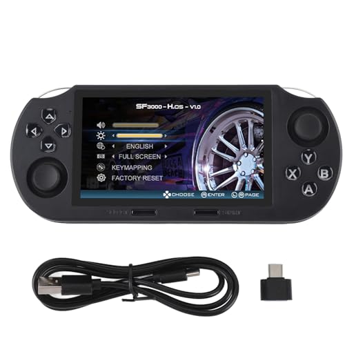 Zunate Retro Handheld -Spielekonsole, 4,5 -Zoll -IPS -Bildschirm 854x480 Auflösung, 64 GB Speicher, Vorinstallierte 10000 Spiele, Unterstützt 14 Emulatoren, Unterhaltung für Kinder von Zunate