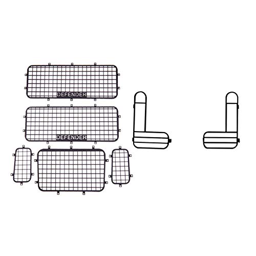 Zunedhys 5 Stück Metall-Fenstergitter Schutznetz mit Schrauben für 1/10 Rc Crawler und 2 Stück für -4 Metall-Rücklicht-Abdeckungen von Zunedhys