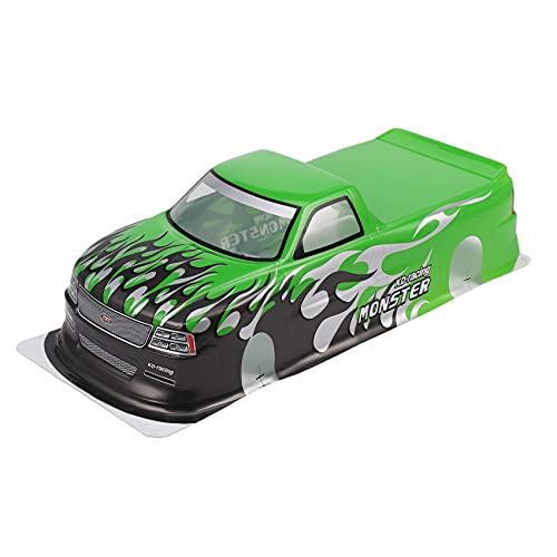 Zunedhys für 1/10 RC T-10 PVC Lackierte Karosserie 1/10 RC Truck Breite 205Mm Radstand 255Mm, GrüN Zunedhys für 1/10 RC T-10 PVC Lackierte Karosserie 1/10 RC Truck Breite 205Mm Radstand 255Mm, GrüN von Zunedhys