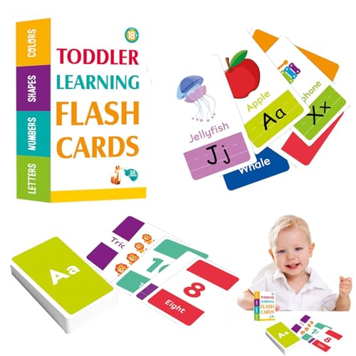 Flash-Karten Alphabet – 58 Stück Educational Preschool Kinder Flash-Karten Vorschule | Wasserdichte Lernkarten bunte Buchstaben Zahlen Tierformen Lernkarten Multipr Flash-Karten Alphabet – 58 Stück Educational Preschool Kinder Flash-Karten Vorschule | Wasserdichte Lernkarten bunte Buchstaben Zahlen Tierformen Lernkarten Multipr von Zunetsutock