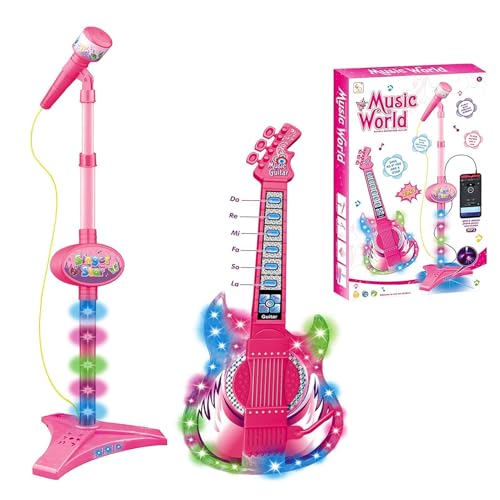 Kids Gitarre - Junior Electric Instrument, Kinder Akustikgitarre | Miniatur -Griffbrettspielzeug Jugendgitarrenbündel, Mikrofon -Set Musik und leichte verstellbare Höhe Mikrofon für Kinder, kompakte G Kids Gitarre - Junior Electric Instrument, Kinder Akustikgitarre | Miniatur -Griffbrettspielzeug Jugendgitarrenbündel, Mikrofon -Set Musik und leichte verstellbare Höhe Mikrofon für Kinder, kompakte G von Zunetsutock