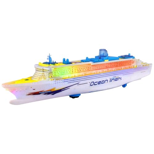 Liner Cruise - Schiffsmodell Mit Lebendigen Lichtern, Kinderbootspielzeug | Detailliertes Kreuzfahrtschiff Mit Soundeffekten, Tragbares Nautisches Spaß Playset Für Kinder Schlafzimmer Seeleiche von Zunetsutock