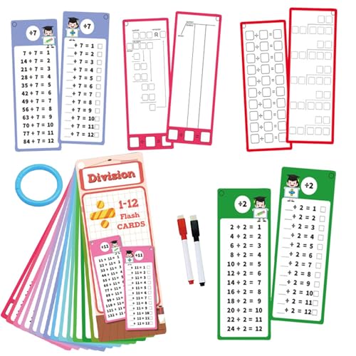 Multiplikations-Flash-Karten | Flash-Karten für Kinder - interaktives doppelseitiges Lernspiel mit 2 Trocken-Stiften für Klassenzimmer, Heimschule Multiplikations-Flash-Karten | Flash-Karten für Kinder - interaktives doppelseitiges Lernspiel mit 2 Trocken-Stiften für Klassenzimmer, Heimschule von Zunetsutock