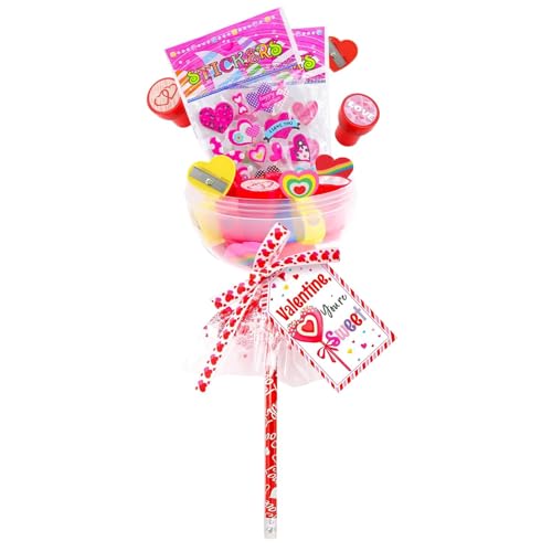 Riesiger Lollipop Schreibwaren, gefüllt mit St.-Geschenktüten, Schreibwaren-Set für Kinder, Mädchen und Jungen von Zunetsutock