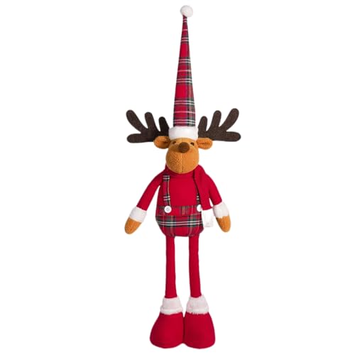 Weihnachtspuppe Stehen - Lange Verstellbare Plüsch -Weihnachtspuppen Mit Einziehbarem Alce | Schöne Tischverzierung Mit Rentierpuppenpuppe, Winterpartymöbel von Zunetsutock