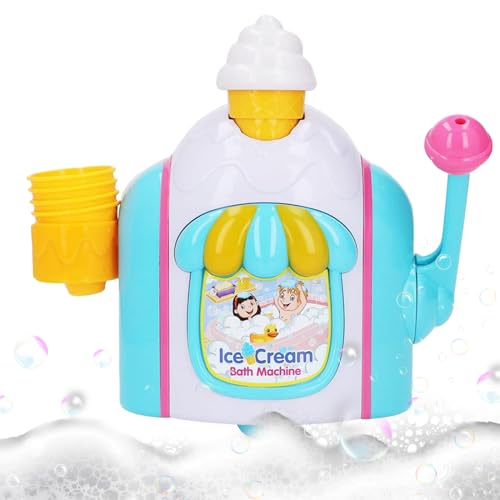 Zunetsutock Badespielzeug aus Eisschaum – Seifenblasenmaschine für Eiscreme-Hersteller, Seifenblasenmaschine für Eiscreme-Badewanne, Badewannenblasenmaschine von Zunetsutock