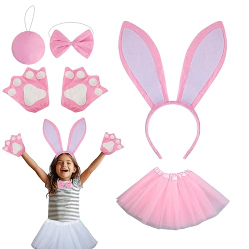 Zunetsutock Kinder Bunny Kostüm - farbenfrohe Ohren Stirnband Schwanz Set - süße -Stirnbandzubehör, Partys Vorräte für Frauen, Mädchen, Mädchen Zunetsutock Kinder Bunny Kostüm - farbenfrohe Ohren Stirnband Schwanz Set - süße -Stirnbandzubehör, Partys Vorräte für Frauen, Mädchen, Mädchen von Zunetsutock