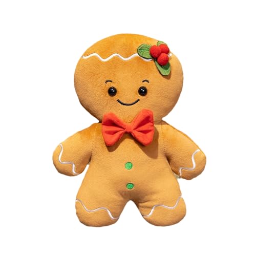 Zunetsutock Lebkuchenplüschpuppe - Weihnachtskissen mit gefüllter Ingwer, weiches dekoratives Spielzeug | Handgefertigte Weihnachten Ergänzung zum Wohnzimmer für Wohnzimmer Zunetsutock Lebkuchenplüschpuppe - Weihnachtskissen mit gefüllter Ingwer, weiches dekoratives Spielzeug | Handgefertigte Weihnachten Ergänzung zum Wohnzimmer für Wohnzimmer von Zunetsutock