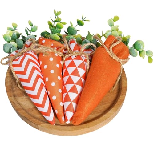 Zunetsutock Ostern Karottenspielzeug, Ostern gefüllter Stoff Karotte | 4x Bauernhouse Künstliches Filz Gemüse - Falsche Osterdekorationen simulierte Karotten für Haus Küche Level Tablett Zunetsutock Ostern Karottenspielzeug, Ostern gefüllter Stoff Karotte | 4x Bauernhouse Künstliches Filz Gemüse - Falsche Osterdekorationen simulierte Karotten für Haus Küche Level Tablett von Zunetsutock