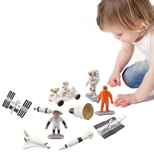 Astronauten-Figuren-Set, 10 Stück, realistische Figuren, Kuchen- | Minifiguren für den Außenbereich mit Raumornamenten aus PVC, Schreibtischdekoration zum Lernen von Astronauten-Figuren-Set, 10 Stück, realistische Figuren, Kuchen- | Minifiguren für den Außenbereich mit Raumornamenten aus PVC, Schreibtischdekoration zum Lernen von von Zunishaone