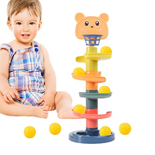 Ballfallen Spielzeug - Rollturm - Rollender Turm | Stapelbare und lustige Rampen | Aktivitätsspiel für Kleinkinder | Fördert Koordination und Entwicklung | Spielen Ballfallen Spielzeug - Rollturm - Rollender Turm | Stapelbare und lustige Rampen | Aktivitätsspiel für Kleinkinder | Fördert Koordination und Entwicklung | Spielen von Zunishaone