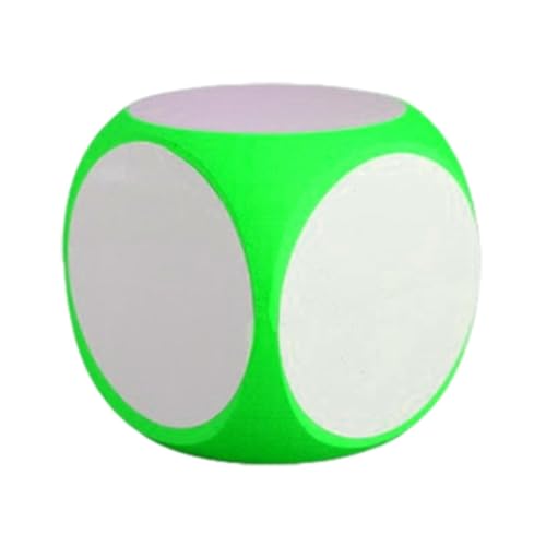 Dice of Dry Foam Bore: Große Würfel aus leichtem und buntem Schaumstoff, trocken abwischbare Oberfläche zum Schreiben von Zahlen, Buchstaben oder Zeichnungen, ideal für Lernspiele, Klassenaktivitäten von Zunishaone