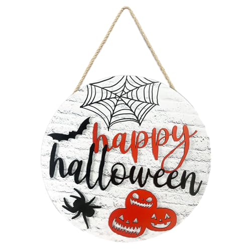 Glücklicher Halloween -Türhänger - Holzspinnenkürbiskranz, Glatte | Langlebiges Hängsschild Mit Festlichen Stil, Dekoratives Ornament Für Zuhause, Party, Fenster, Eingangsmauer, Wand, Glücklicher Halloween -Türhänger - Holzspinnenkürbiskranz, Glatte | Langlebiges Hängsschild Mit Festlichen Stil, Dekoratives Ornament Für Zuhause, Party, Fenster, Eingangsmauer, Wand, von Zunishaone
