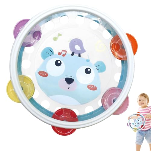 Handbasierte Kindertrommel: pädagogisches Schlaginstrument, leicht und langlebig, Linse mit Glocken, musikalisches Erwachen, Schulen, Rhythmus- und Act-Spiele Handbasierte Kindertrommel: pädagogisches Schlaginstrument, leicht und langlebig, Linse mit Glocken, musikalisches Erwachen, Schulen, Rhythmus- und Act-Spiele von Zunishaone
