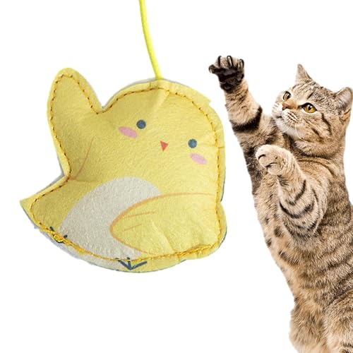 Interaktives Katzenspielzeug | Einziehbares Türspielzeug mit Feder-, Sprung- und Innenkatze -Jagdspielzeug, lustigem und anregendem Zubehör, um Ihre Katze und Herz zu halten von Zunishaone